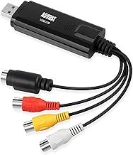 August VGB100 Video Capture Converter VHS to Digital - USB Video Grabber for PC, Transfer old Video Recorder, Camcorder to DVD Video Capture Device - Windows 11 10 8 7 Compatible