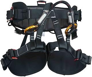 SOB Safety Harness Half Body Safety Belt Adjustable Outdoor Mountain Climbing Belt for Rock, Tree, Fire Rescue, Rappelling, CE Certified