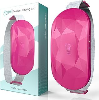 Slimpal Heats Pad for Period Pain Relief, Portable Electric Heating Pad for Back Pain Cramp, Menstrual Rechargeable USB Heated Belt Gifts for Women Girl Wife, Pink
