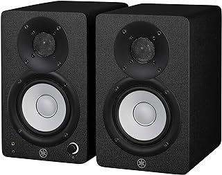 Yamaha HS4 Studio Monitors (Black) – Compact 2-Way Powered Speakers with Advanced Sound Control and Versatile Connectivity for Music Production and Video Editing