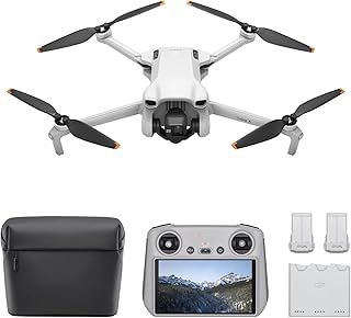 DJI Mini 3 Fly More Combo (DJI RC) – Lightweight and Foldable Mini Camera Drone with 4K HDR Video, 38-min Flight Time, True Vertical Shooting, and Intelligent Features