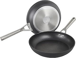 Ninja ZEROSTICK Premium Cookware 2-Piece Frying Pan Set, 24cm and 28cm Frying Pans Long Lasting, Non-Stick, Hard Anodised Aluminium, Oven Safe to 260°C, Grey, C32000UK