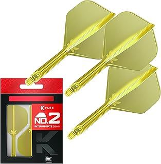 Target Darts K Flex Integrated Dart Flights And Shafts, No.2 | Pack Of 3 K-Flex - No2, Kflex All In One Moulded Dart Flight & Stem Lengths: Short, Intermediate & Medium | Professional Dart Accessories