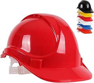 Blackrock Red Hard Hat, Safety Helmet, For Construction, Mens Womens Unisex, Work Hats, Builder, One Size Adjustable Head Strap, HDPE Protection, UK/EU 2016/425 EN937:2012+A1:2012