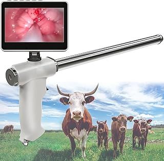 Visual Cow Artificial Insemination Gun Kit,Cow Veterinary Breeding Kit,Visual Endoscope Breeding Kit,With Camera Rotatable Screen For Farm/Ranch