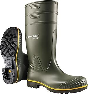 DUNLOP Acifort Heavy Duty - Unisex Knee High Waterproof Work Boots, Antistatic and Chemical Resistant PVC Wellies with Slip Resistant Outsole for Outdoor and Industrial Work
