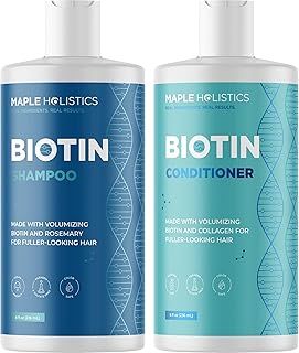 Rosemary & Biotin Shampoo and Conditioner Set - Paraben and Sulphate Free for Thinning Hair and Dry Scalp - Nourishing and Volumising With Essential Oils - 236mL