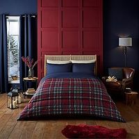 Night Lark Coverless Duvet and Pillowcase Set - 10.5 Tog - King - Limited Edition Classic Red Tartan- Luxury Bedding - Hypoallergenic - Machine Washable