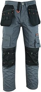 WrightFits Men Holster Work Trousers Black - Heavy Duty Safety Combat Cargo Pants - Multi Pockets - Knee Pad Pockets - Triple Stitched - Durable Workwear