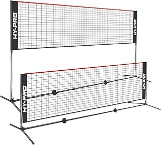 Hy-Pro Adjustable Height Net - 3-5.2 FT height, 3M/4M Width, Easy To Assemble, Lightweight, Carry Bag, Ideal Recreational Sports Net For Kids & Adults, Badminton, Tennis, Pickleball, Volleyball