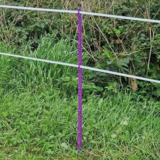 Purple 5FT Poly Post 155cm Tall Plastic Fencing Stake | Reinforced Electric Fence Pole | Ideal for Temporary Horse Electric Fences | Portable Paddock Fencing Equestrian Livestock Grazing Control (80)