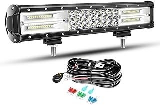 Willpower 15 Inch LED Light Bar - Spot Flood Combo, 21600lm, 12V, With Wiring Harness - Off Road Lights, Work Driving Light, Fog Lamps for Truck, Car, ATV, SUV