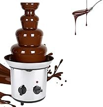 4 Tier Electric Chocolate Melting Fountain Machine, 22 * 22 * 44cm Large 2000W Chocolate Melting Fondue Maker, Universal 220V Chocolate Melting Machine for Party Banquet (B 4 Tier)