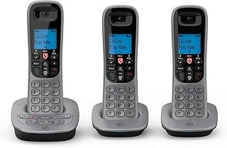 BT 7660 Cordless Landline House Phone, Nuisance Call Blocker, Call Block Button, Answer Machine, Trio Handset Pack