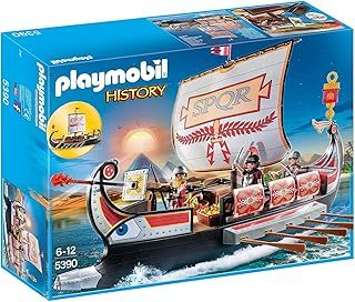 Playmobil 5390 History - Roman Warriors' Ship, floats on water, historic toy, fun imaginative role play, playset suitable for children ages 6+