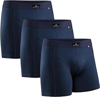 DANISH ENDURANCE Cotton Boxers for Men with Optional Fly, Stretchy & Breathable Men's Underwear Trunks, 3 Pack