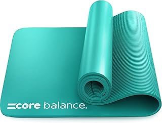 Pilates Mat, Extra Thick Foam 10mm, Non Slip, Exercise Fitness Yoga, Compact Lightweight With Carry Strap, 180cm x 60cm x 1cm