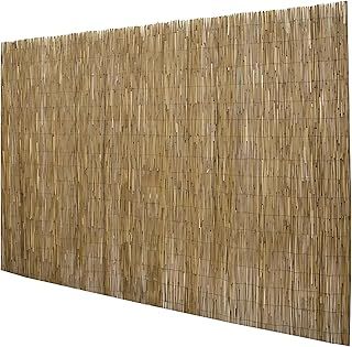 Price Pixel Reed Bamboo Fence - Natural Peeled Extra Thick Garden Privacy Border, Ideal Screening Roll for Outdoor Wind and Sun Protection (1.2M x 4M)