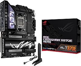 ASUS ROG Crosshair X870E Hero AMD ATX Motherboard, 18+2+2 Power Stages, DDR5, PCIe 5.0 Next-Gen GPU Support, Five M.2, Wi-Fi 7, USB4, AI Overclocking