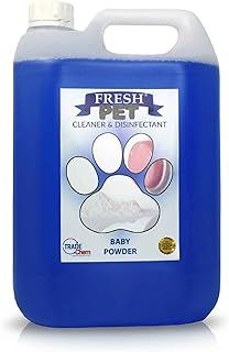 Trade Chemicals Pet Disinfectant Deodoriser Cleaner Kennels Artificial Grass Fresh Pet 5L (Baby Powder)