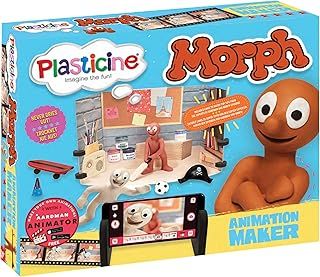 Plasticine Morph Animation Kit – Create Your Own Morph & Chas Stop Motion Films, Includes Tabletop Set, Scene Props, Modelling Clay, and Free Aardman Animator App for Ages 5+