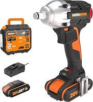 WORX Nitro 18V(20V Max) Cordless Impact Wrench, PowerShare, 300Nm, 1/2'', Brushless Motor, 4000BPM, Variable Speed, Ideal Tool for DIY, WX272