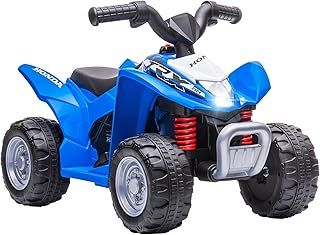 Honda Licensed Kids Electric Quad Bike, 6V Ride On Car ATV Toy, with LED Light, Horn, for 1.5-3 Years, Blue