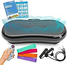 Bluefin Fitness Vibrationsplatte, Muskelaufbau & Ganzkörpertraining, Kompaktes Design mit Widerstandsbändern, Vibrations-Fitness-Trainer für Zuhause, leiser Motor für Home Workout