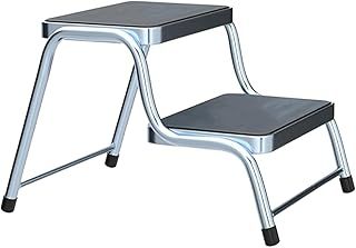 Xtremeauto Double Steel Caravan Step - Extra Large, Heavy Duty, Non-Slip, Versatile, Silver, Modern Steel Step Stool for Caravan, Motorhome, Campervan