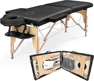 Massage Table Portable Beauty Bed: 2-Zone Foldable Lash Beds for Spa & Eyelash & Physical Therapy & Tattoo