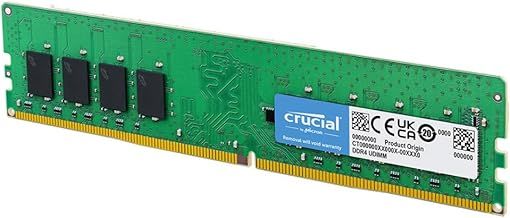 Crucial DDR4 RAM 16GB 3200MHz CL22, Desktop Computer Memory, High Performance RAM (or 2933MHz, 2666MHz) - CT16G4DFRA32A
