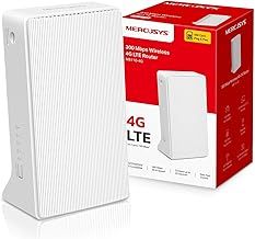 MERCUSYS MB110-4G N300 WiFi 4G Router, 4G Router with Sim Slot, Sim Card Router, TP-Link WiFi Router, Plug & Play, Ethernet Port, Superfast 4G LTE Speed, 4G External Antenna Ports, App Control