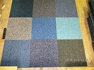 20 x Carpet Tiles 5 SQM Heavy Duty Home Commercial Retail Office Shop Premium Flooring Rugs Floor Tile Hardwearing Anti-Slip Floor Covering, Random, Bitumen Backed