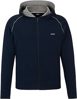 BOSS Mens Logo Zip Up Hoodie