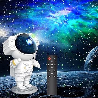 Astronaut Galaxy Star Projector Night Light with Remote Control & Timer, 8 Nebula Effects, Adjustable Projection Angle, Ideal for Bedrooms, Game Rooms, and Birthdays Christmas Gifts