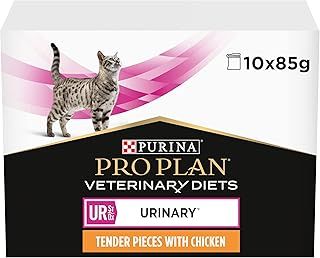 PRO PLAN VETERINARY DIETS UR Urinary Wet Cat Food Chicken 10x85g, Pack of 4