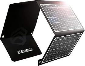 ELECAENTA 30W ETFE Foldable Solar Charger 3 USB Ports USB-C PD18W QC3.0 Zipper Protection Portable Solar Panel IPX5 Waterproof for Cell Phone Smartphone Tablet Powerbank Camera Outdoor Camping Travel