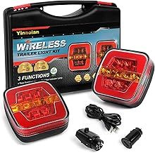 Yinaolan Magnetic Wireless LED Trailer Tail Lights Kit, 12/24 V Trailer Lighting Board Magnet - 5 Functions, Waterproof, Rechargeable with Magnet, E-Mark Certificatio