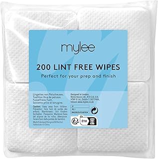Mylee Lint-Free Nail Wipes 200pcs - Gel Removal Soft Pads for Manicure and Pedicure, Absorbent Remover Wipes, Prep, Clean & Finish Gel Nail Polish, Salon Essential for Professional & Home Use