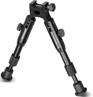 KEENZO Adjustable Tactical Bipod Mount, 6.3" to 6.9" Lightweight Spring Return Rail Mount Bipod for 20mm Picatinny Rail