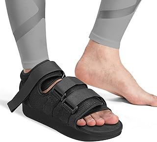 Post Op Recovery Shoe Adjustable Medical Walking Shoe Forefoot Off-Loading Healing Shoe for Post Surgery or Operation Support, Broken Foot, Bunions Broken Big Toe Surgery Flat (L)
