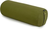 Yoga Studio Yoga Bolster Cushion | EU Organic Buckwheat Hulls Filling | (GOTS Certified) | Removable Washable Organic Cotton Outer Cover | Great for Yoga, Meditation