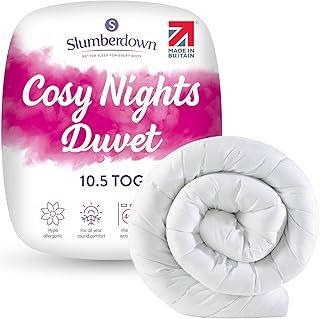 Slumberdown Cosy Nights King Size Duvet 10.5 Tog - UK-Made All Season Hypoallergenic King Size Quilt for Summer & Winter, Keeps you Cosy & Comfortable, Soft Hollowfibre Filling, Washable (225 x 220cm)
