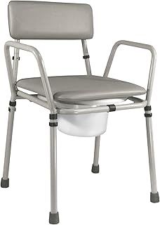 Grey Height Adjustable Commode Chair