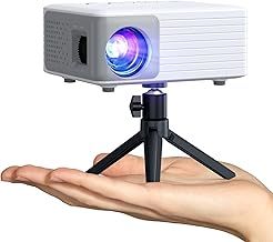 Mini Projector, AKIYO O1 2025 Upgraded 15000Lumen Projector, 50% Zoom, ±50° Keystone, Portable Projector 1080P Full HD Supported, Compatible with iOS/Android/TV Stick/HDMI/USB/Switch (Tripod Included)