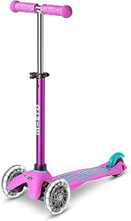 Micro Scooters | Mini Micro Deluxe LED Children's Scooter | Extra Grippy Deck | Weather Tested Stem | Remove & Fold Handlebar | Light Up Wheels | Boys & Girls