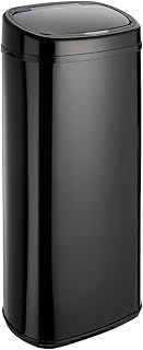 Dihl 68L Onyx Blackwith Black Lid Stainless Steel Auto Touchless Hands-Free Sensor Kitchen Waste Dust Bin Automatic Motor