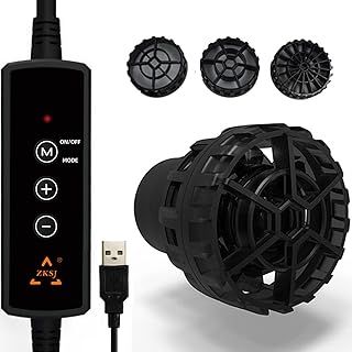 ZKSJ Mini Aquarium Pump Wave maker For Aquarium USB Power Connector 530GPH (2000L/H) Circulation Water Pump 5W DC 5V With Magnetic DC Powerhead For Tanks Up to 14 Inches And 5 10 20 Gallons Fish Tank