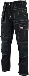 WrightFits Pro Builder Work Trousers Men - Heavy Duty Cargo Trousers for Men- Multi Pockets & Knee Pad Pockets (30W to 42W)