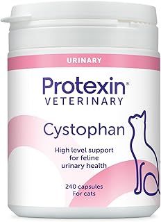 Protexin Veterinary Cystophan Urinary and Bladder Support for Cats, 240 Chicken Flavoured Capsules